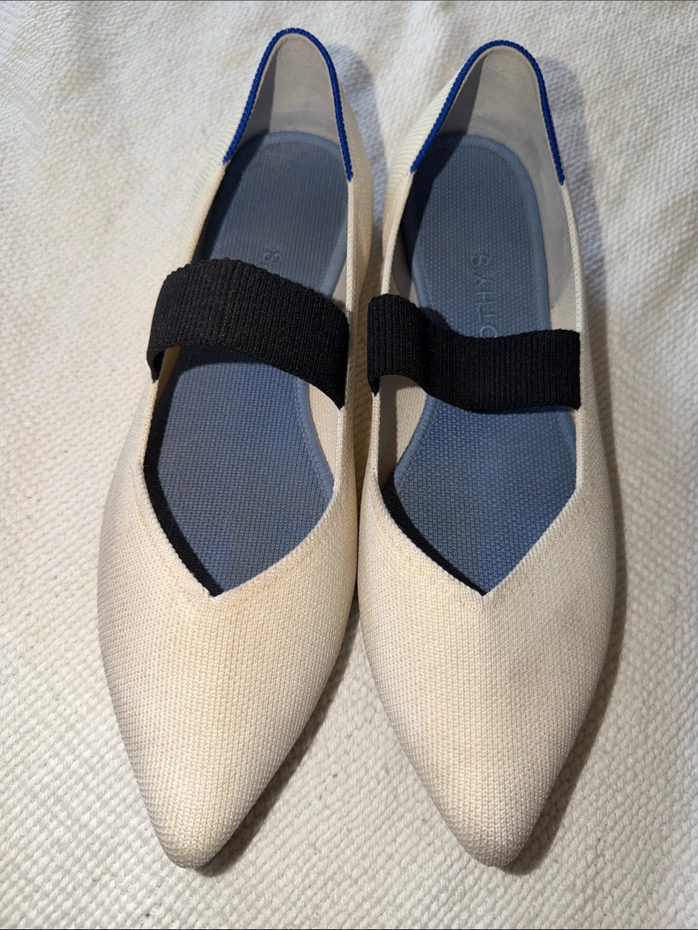 Rothy's The Point Mary Jane flats in the "Love Bird" 39 1/2